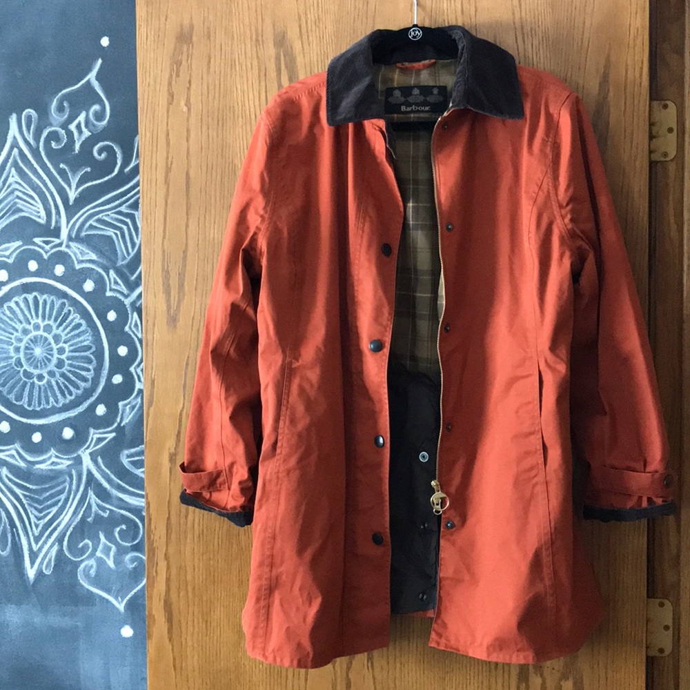 Dark Orange Barbour Jacket